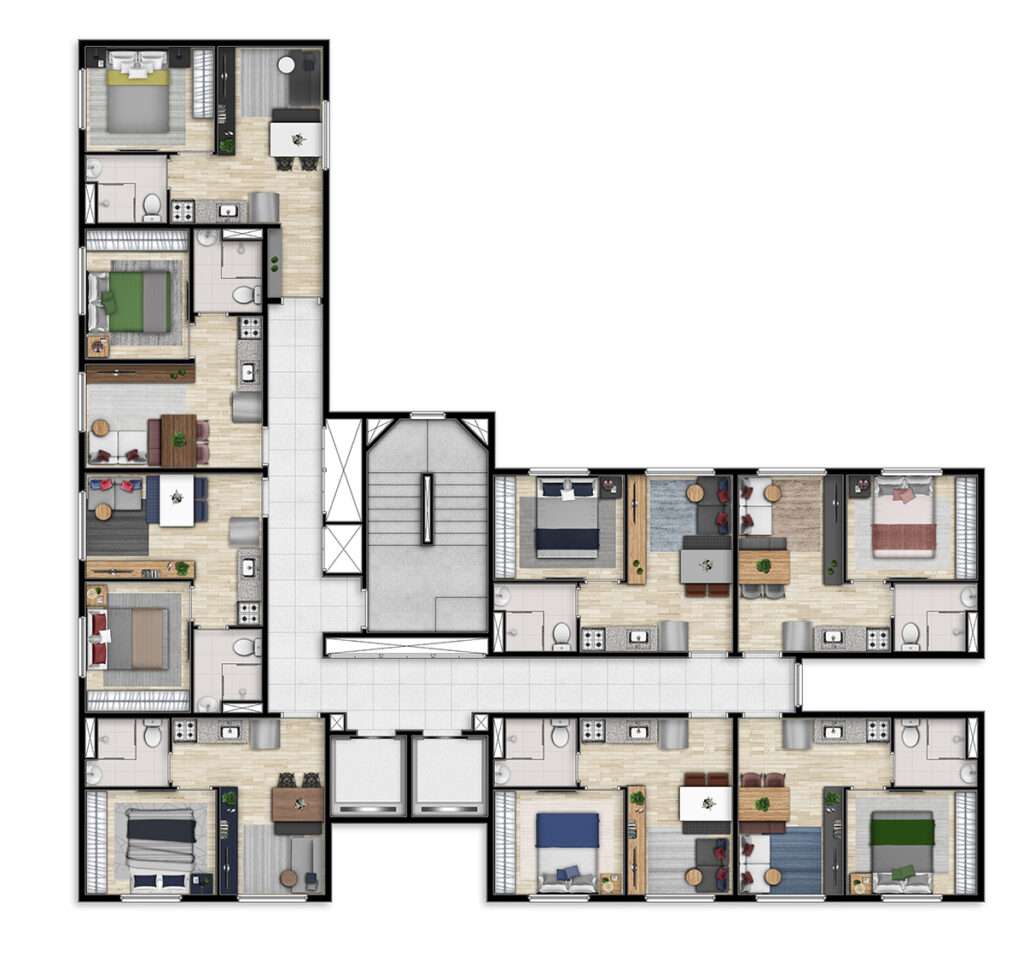 Planta tipo | 3º ao 9º