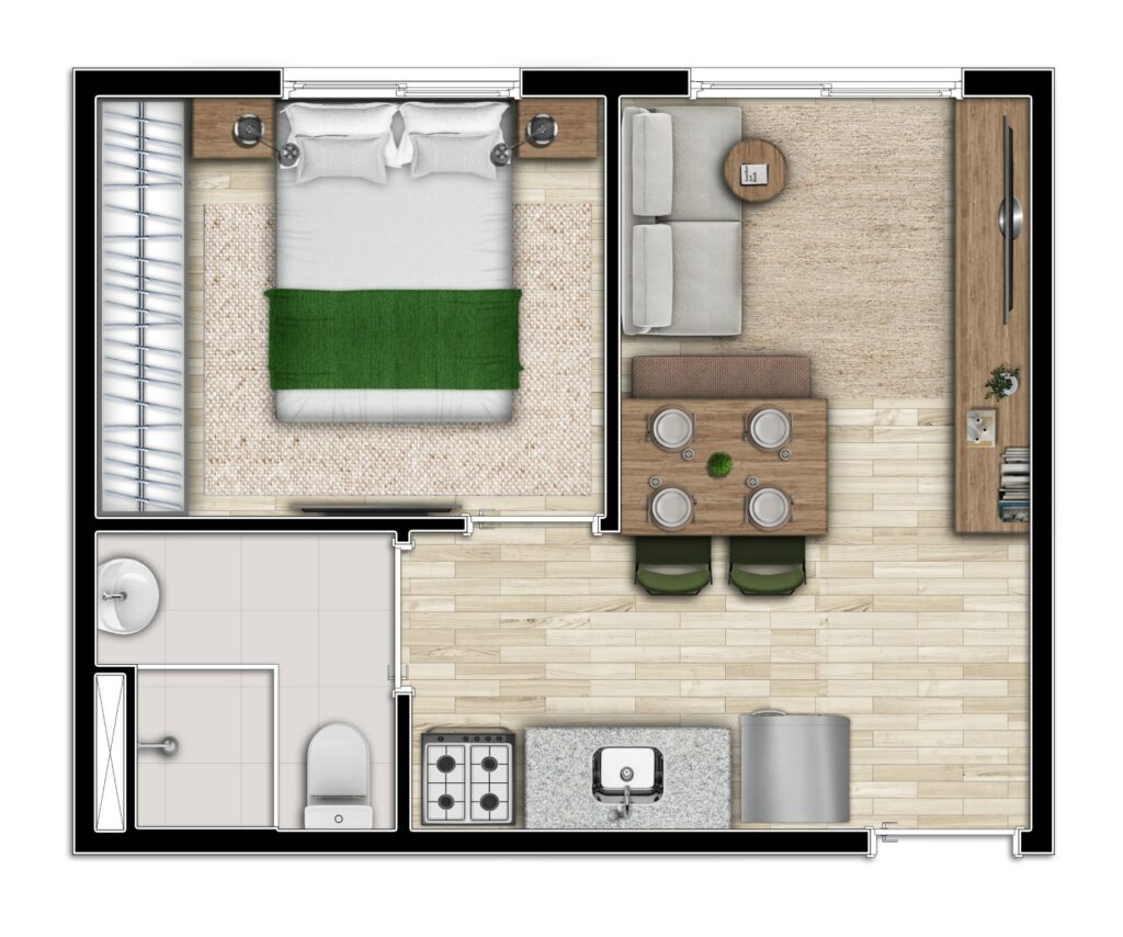 PLANTA DE 1 DORM
