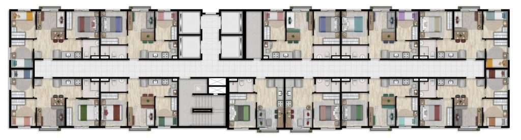 Planta tipo 01 ( 2º a 20º )
